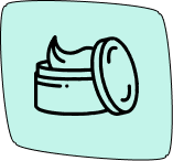 se veria un icono de un bote de crema